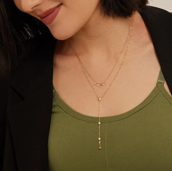 Pretty Layered Long Necklace - Picture 1 of 8